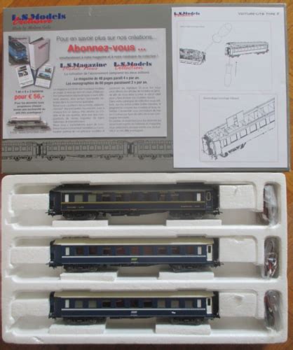 Coffret 3 Voitures Lits Type F CIWL SNCF Paris Londres LS Models HO Ref