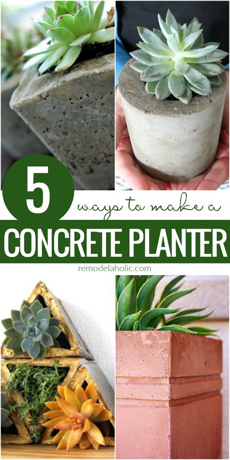 How to Make an Easy DIY Concrete Planter | Remodelaholic