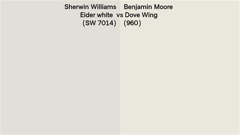 Sherwin Williams Eider White Sw 7014 Vs Benjamin Moore Dove Wing 960