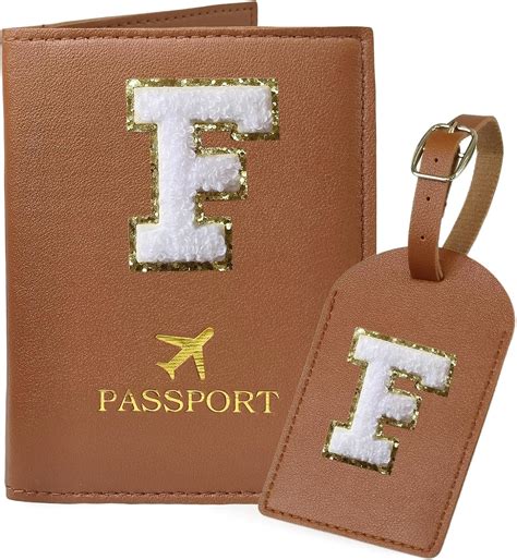 Amazon COSHAYSOO Brown Passport Cover And Luggage Tag Set TSA