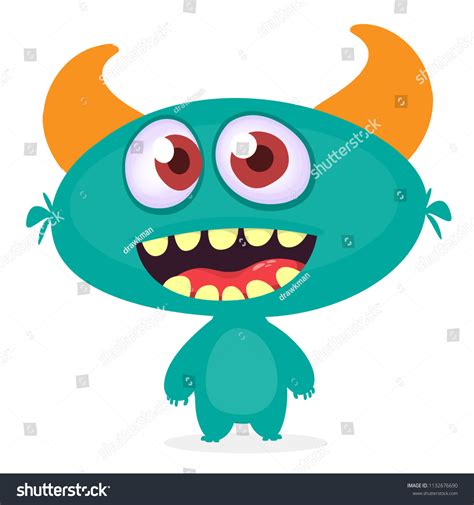 Funny Cartoon Alien Vector Illustration Stock Vector (Royalty Free ...