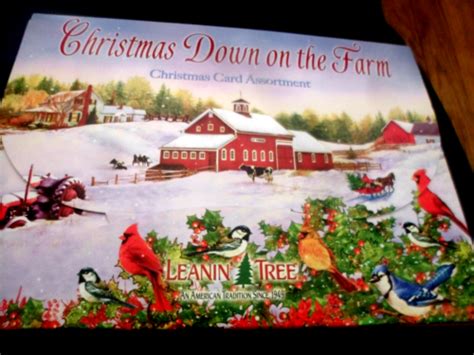 20 Leanin Tree Christmas Cards New In Box Christmas Down On The Farm Ebay