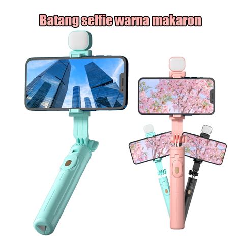 Jual Topspot Tongsis Selfie Stick Tripod Lampu LED Bluetooth 4 In 1