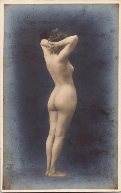 Mm French Nude Woman Nig Butt Posing Original Old Early S Photo