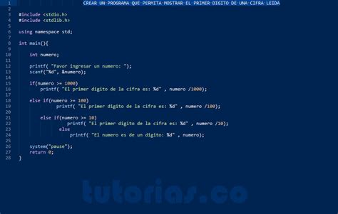 Sentencia If Else Turbo C El Primer Digito De Un Numero Tutorias Co