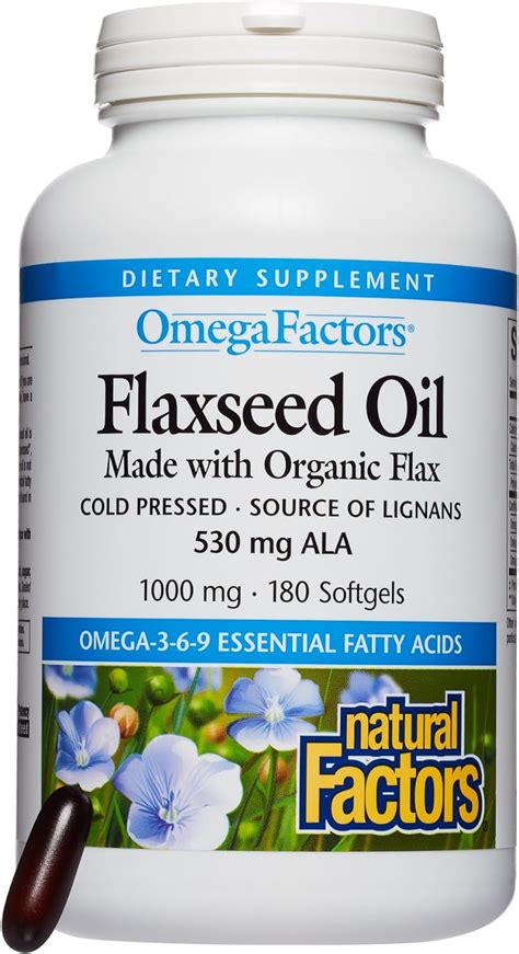 Omega Factors By Natural Factors Flaxseed Oil Supports Overall Health With Omega 3