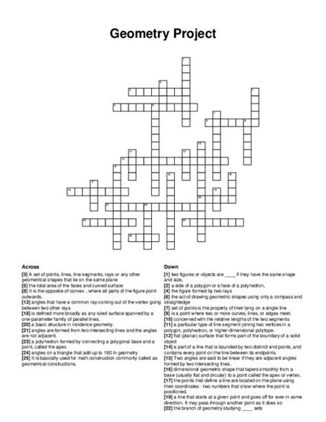 Ratios Rates And Proportions Crossword Puzzle