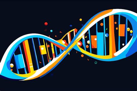 Genetic Engineering Of Dna Strands Vector Illustration Premium AI