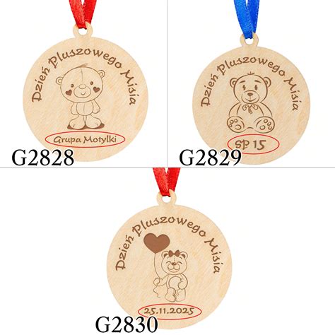 MEDAL Na Dzień Pluszowego Misia DLA DZIECKA grawer strona online