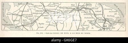 Kiel Canal Map Stock Photo - Alamy