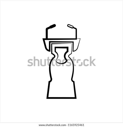 Podium Icon Dias Icon Tribune Icon Stock Vector Royalty Free