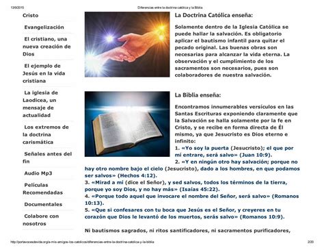 Pdf Diferencias Entre La Doctrina Cat Lica Y La Biblia Dokumen Tips