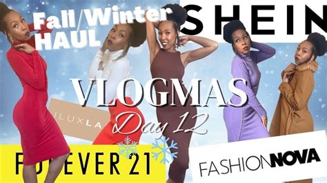 Vlogmas Day Fall Winter Collective Fashion Haul And Try On Shein