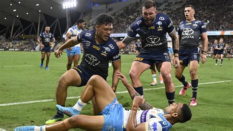 Nrl 2022 North Queensland Cowboys Defeat Gold Coast Titans As David