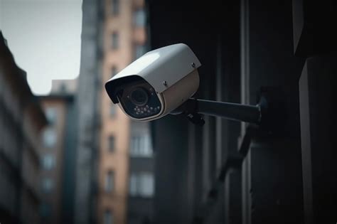 C Mara De Vigilancia En La Calle De La Ciudad Sistema De Monitoreo Cctv