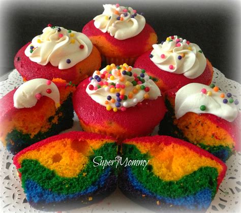 How To Make Rainbow Cupcakes A Step By Step Video Supermommy