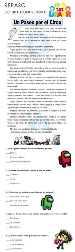 Taller De Comprension Lectora Activity