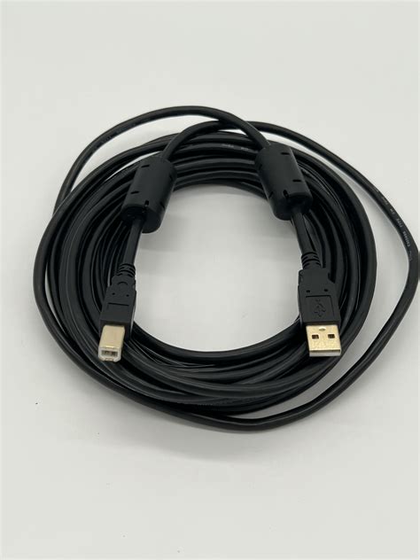 Usb Cable Feet Type A To Type B Black Ft Awg Power Gold Plated