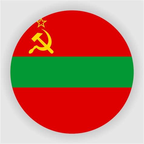 Premium Vector Transnistria Flat Rounded Flag Icon