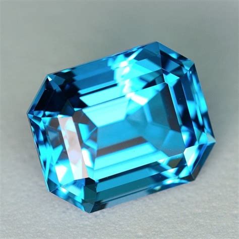 Square Swiss Blue Topaz Stone Princess Cut Loose Gemstones Clarity