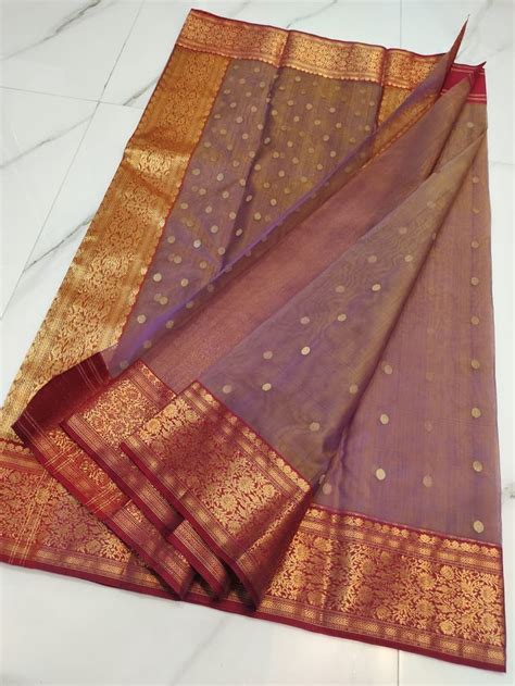 Buy Au Chico Color Organza Chanderi Katan Silk Saree SA 444 Online In