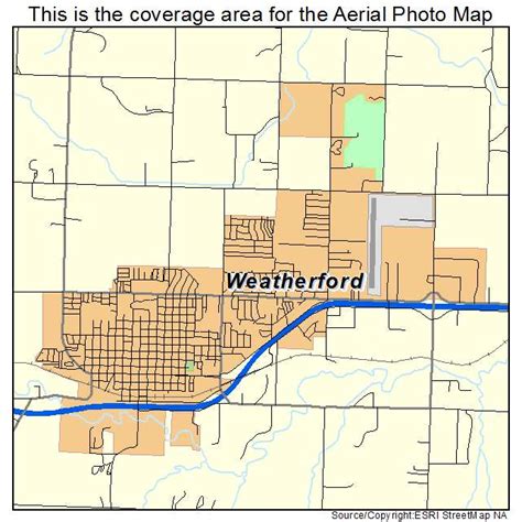 Aerial Photography Map of Weatherford, OK Oklahoma