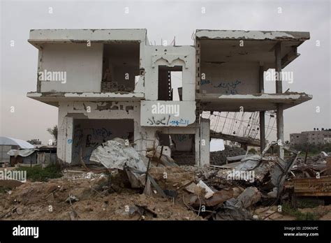 Many people also live in the ruins of their bombed-out houses Stock ...