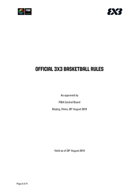 FIBA 3x3 Basketball Rules (full-version) | PDF