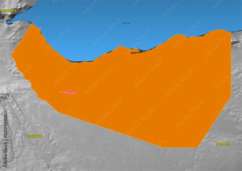 Administrative And Political Colored Vector Map Of Somaliland With