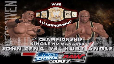 Wwe John Cena Vs Kurt Angle Championship Match Unforgiven