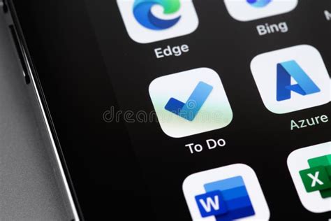 Microsoft To Do Mobile App On The Screen Smartphone Iphone Closeup