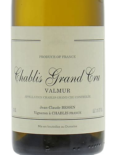 Jean Claude Et Romain Bessin Tremblay Chablis Grand Cru Valmur