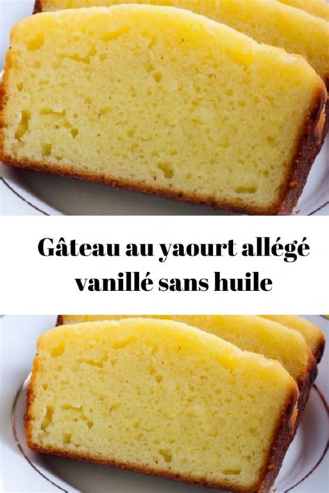 Gâteau au yaourt allégé vanillé sans huile Recettes du net