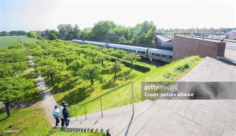 An Ice Train Passes The Memorial For The Victims Of The Eschede Ice