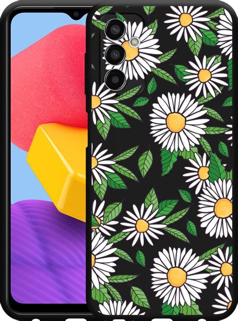 Samsung Galaxy M Hoesje Zwart Madeliefjes Bol