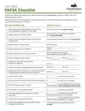 Fillable Online Pdf Fafsa On The Web Worksheet English