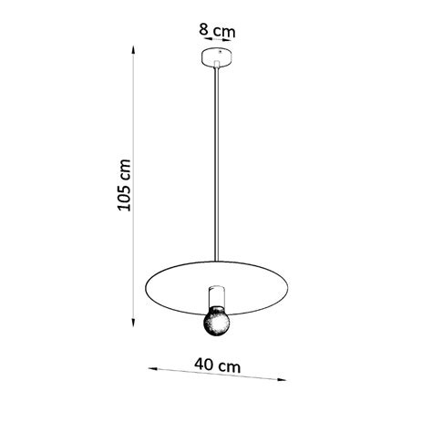 Sollux Lampa wisząca FLAVIO czarna Terradeco