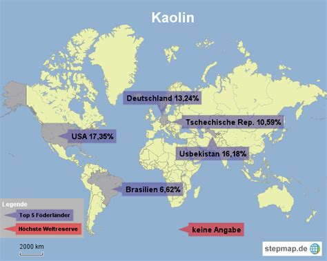 Stepmap Global Sourcing Kaolin Landkarte F R Welt