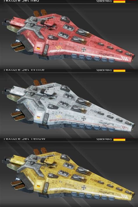 Spaceship Gsn Kronprinz Class Cruiser 3d Space Unity Asset Store