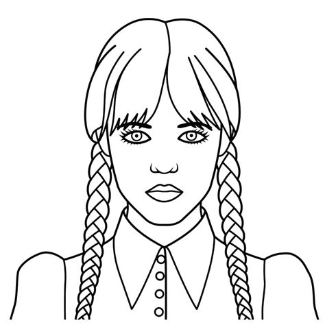 Coloriage Jolie Mercredi Addams T L Charger Et Imprimer Gratuit Sur