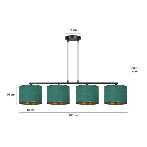 Lampa Wisz Ca Hilde Bl Green Zielona Z Regulowan Wysoko Ci