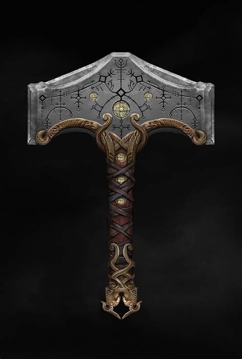 Pin By Mal On Мифология God Of War Weapon Concept Art Thors Hammer