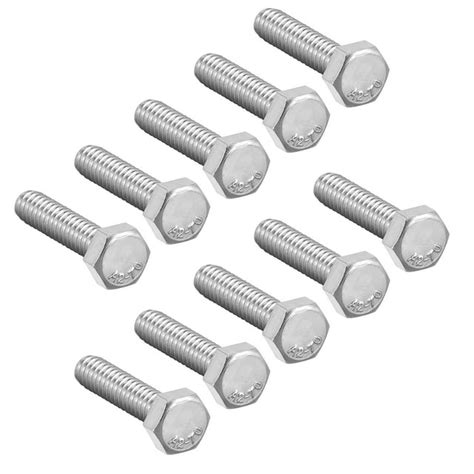 Uxcell M8 1 25 X 25mm Hex Screw Bolts A2 70 304 Stainless Steel 5 Pack