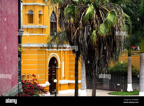 Colorful Colonial Architecture In Lima Peru Stock Photo Alamy