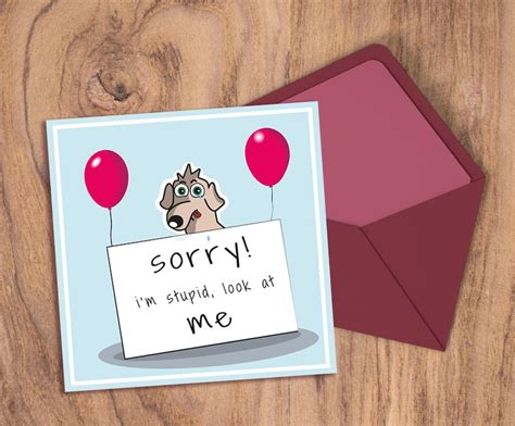 Im Sorry Card Apology Card Im Sorry Gift Funny Apology Etsy