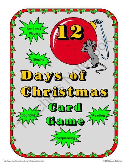 12 Days Of Christmas Card Game Christmas Music Activities