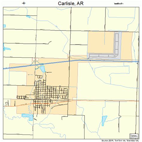 Carlisle Arkansas Street Map 0511500