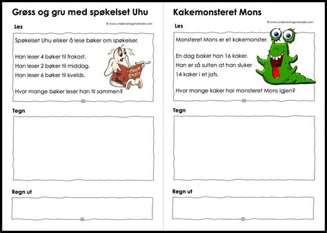 Halloween Tekstoppgaver Og Regnefortellinger Undervisningsmetoder