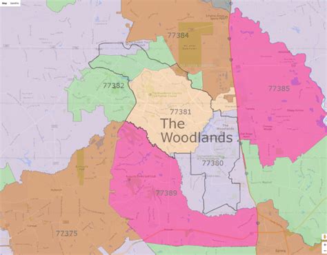 Woodlands Texas Zip Code Map | Images and Photos finder