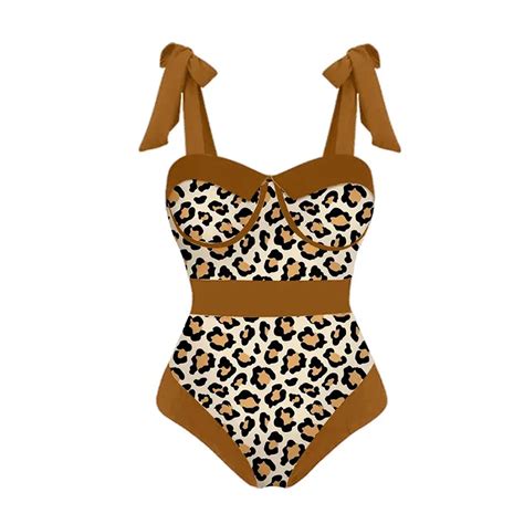 Jsn 2023 Custom Sexy Leopard Push Up One Piece Bathing Suit New Trendy